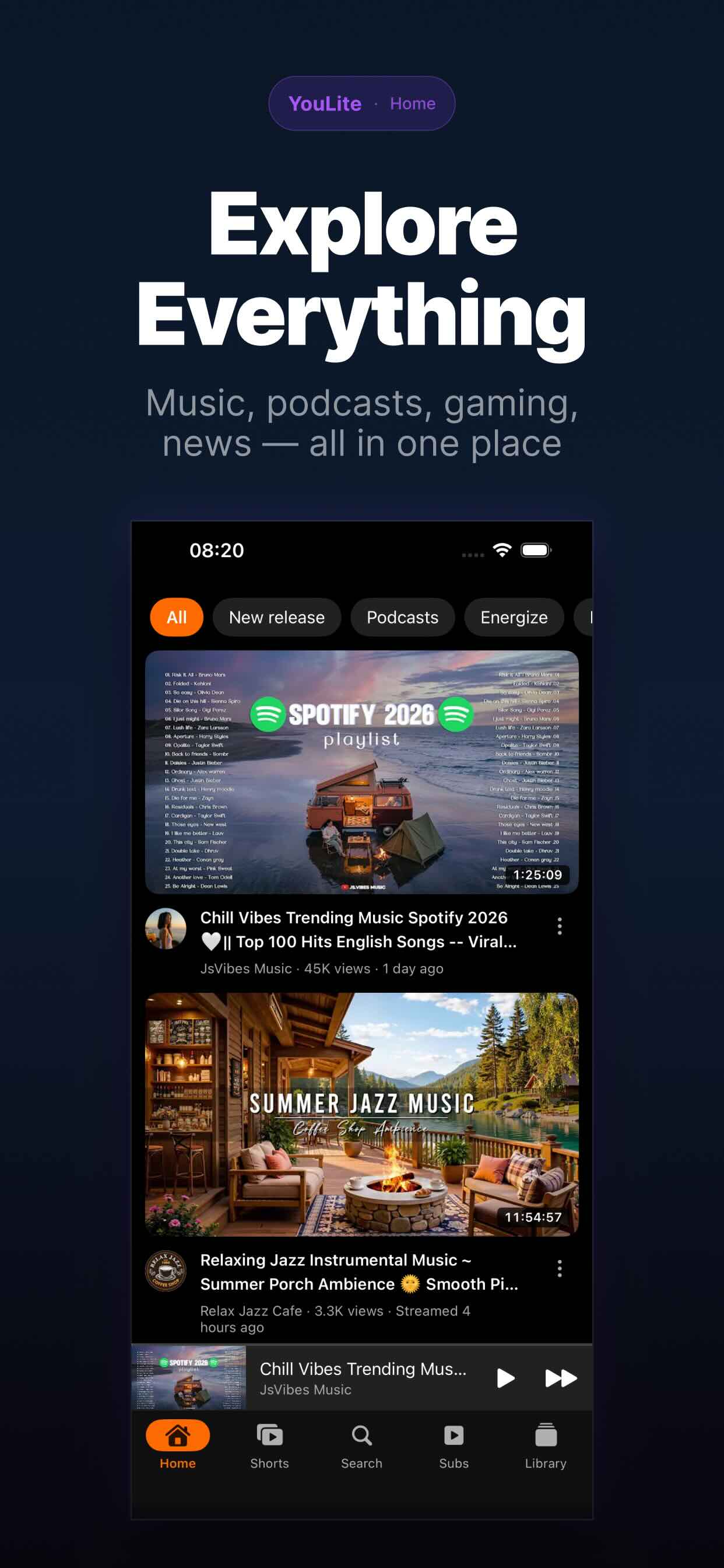 Mixtube Home — explore videos and collections
