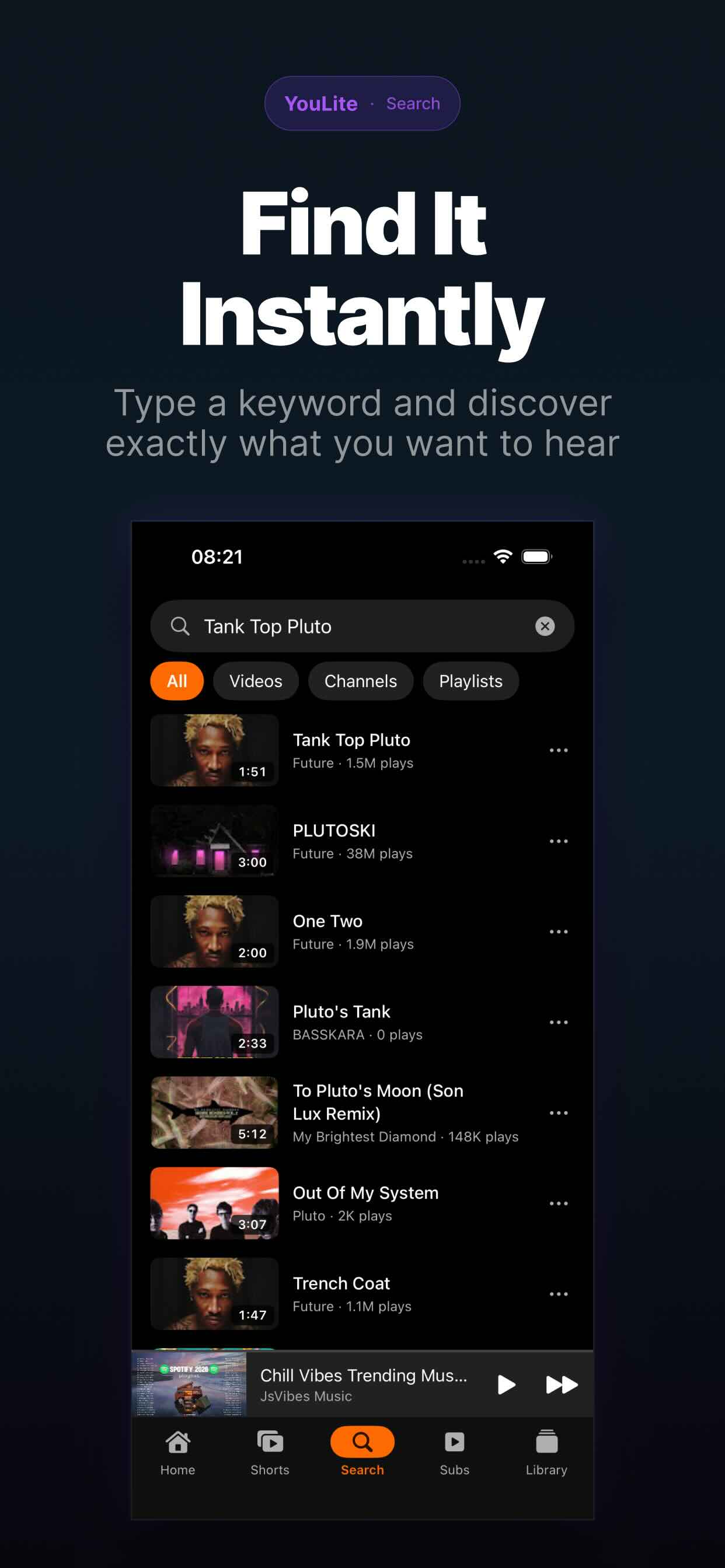 Mixtube Search — find videos instantly